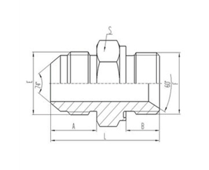 美制JIC螺紋74°錐面密封過渡接頭