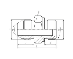 美制JIC螺紋74°錐面密封過渡接頭